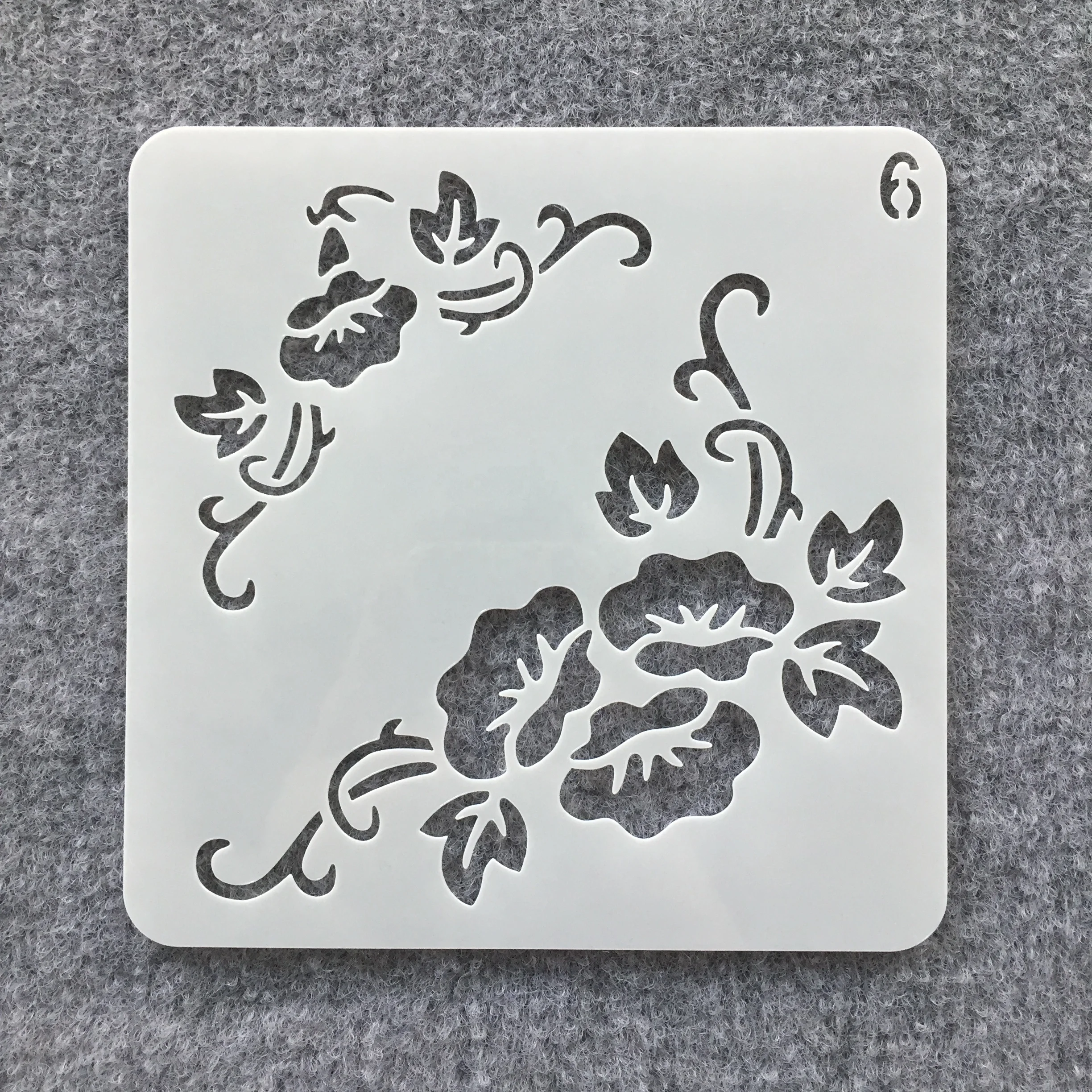 Custom Reusable Various Design Patterns Plastic Template and Wall Stencils for Painting Romantic Fashionable Item Style