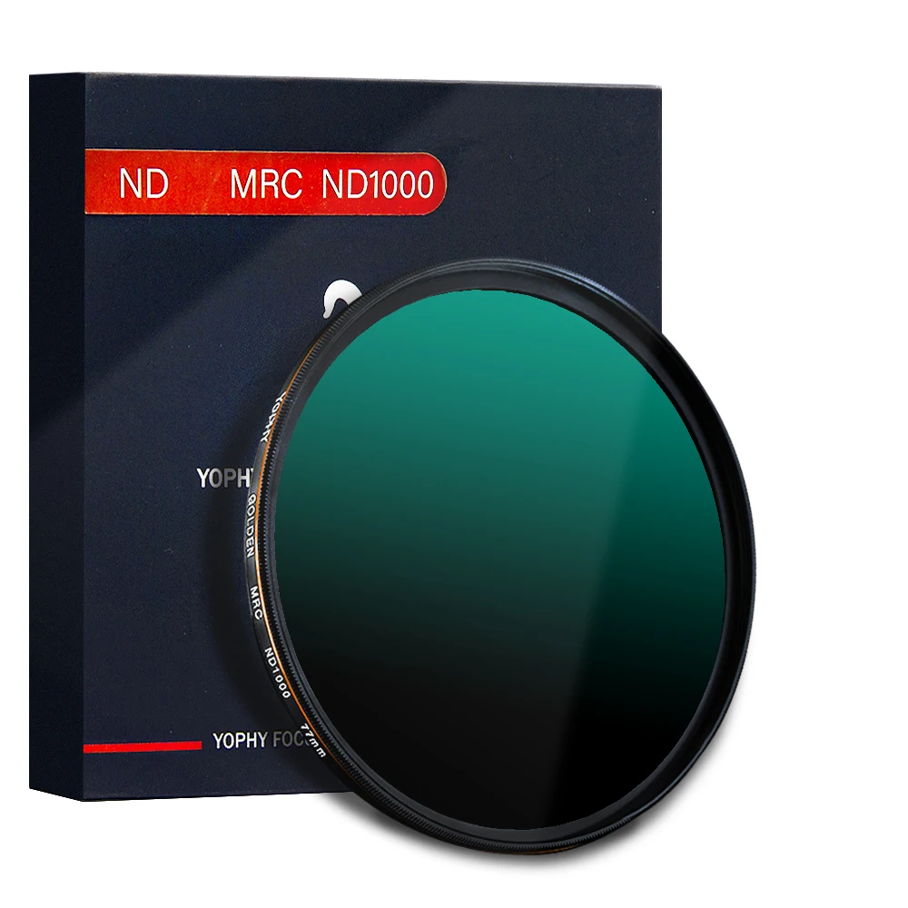  sample free shipping YOPHY camera lens MRC ND1000 filter AGC glass 55mm 67mm 72mm 77mm ND filters factory OEM fro