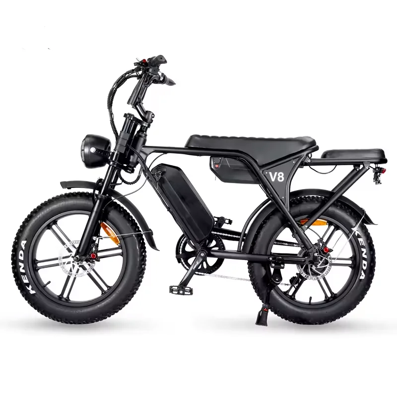 20 Inches Fat Ebike In Eu Us Warehouse V8 Fat Tire Electric Road Bikes For Adults 70km Fat Ebike