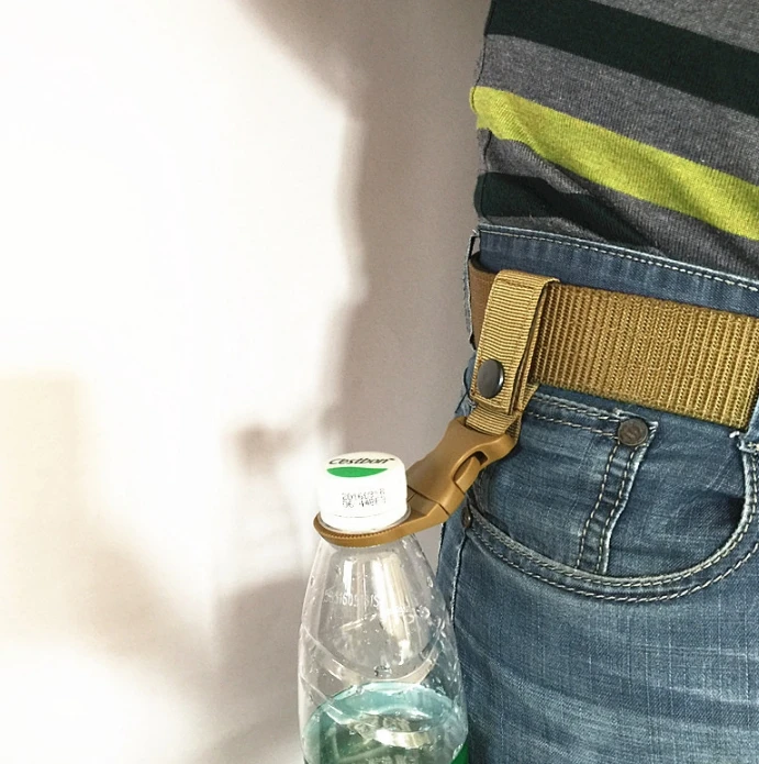 Mydays Outdoor High Quality Lightweight Water Bottle Carrier Ring Holder Hanging Buckle Clip for Backpack