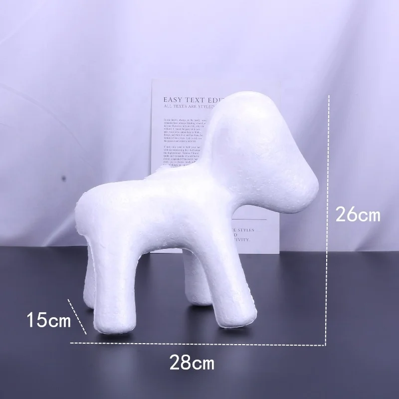 Wholesale 40cm Foam Bear Embryo Immortal Flower Unicorn Rose Bear Mold KT Cat Foam Model