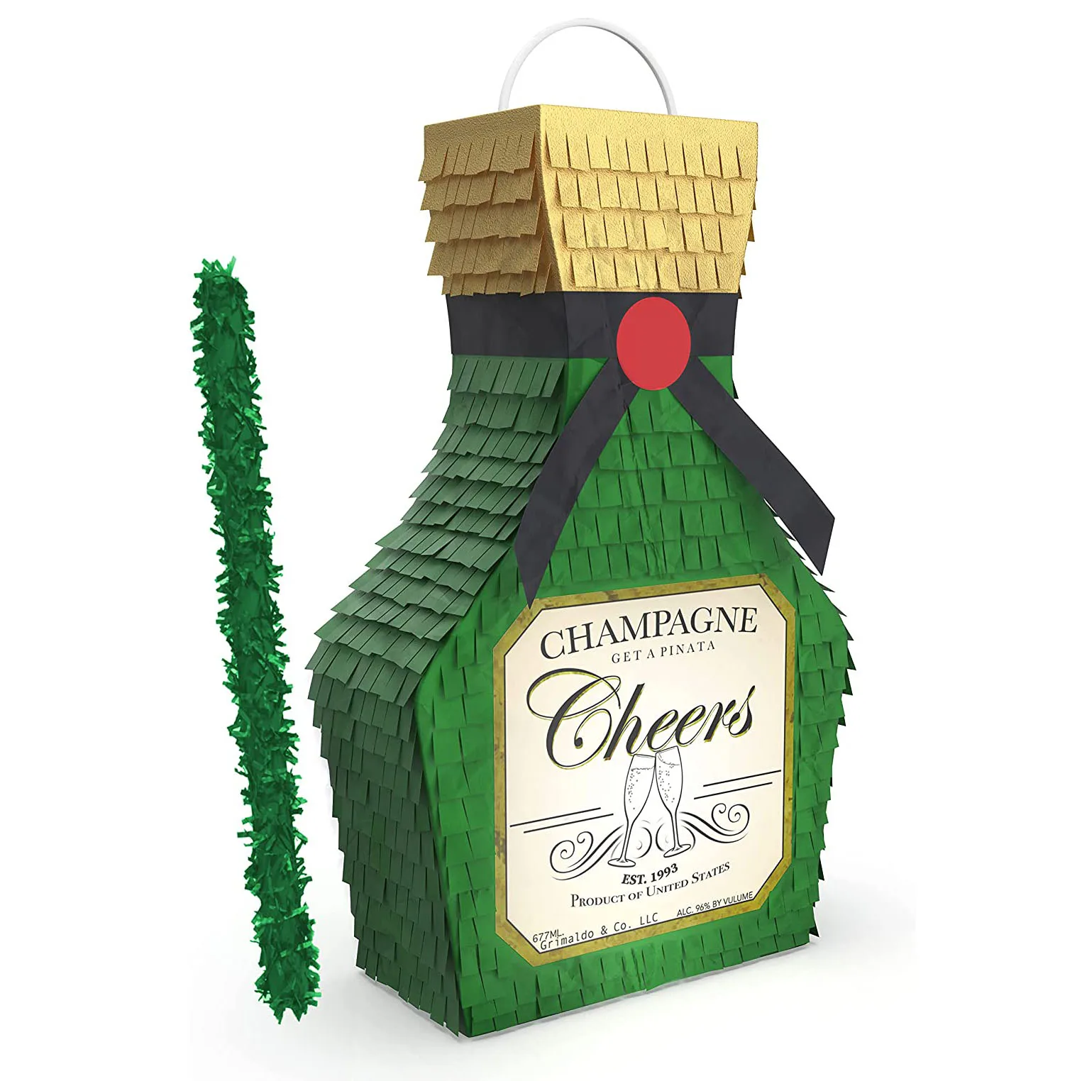 Partycool Bottle Shaped Pinata With Stick Handmade Decoration Cheap Prop Paper Adults Pinata New Years Birthday Party Favor