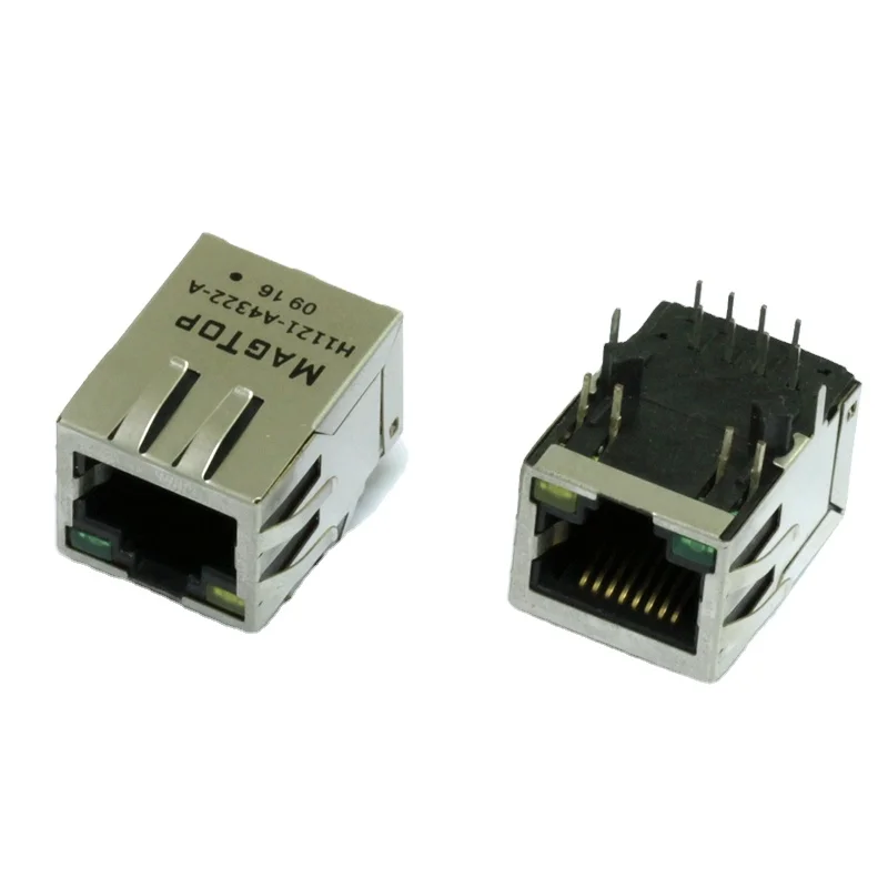  1x1 коннектор rj45 Power Over Ethernet ( PoE ) 10/100BASE-TX RJ45 с магнитным