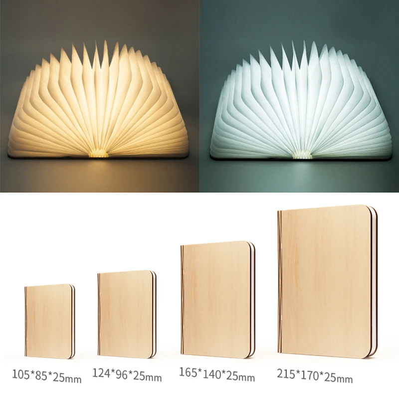 
foldable wooden book lamp Magnetic wood light Creative promotion Gift Lumio Book Lamp 