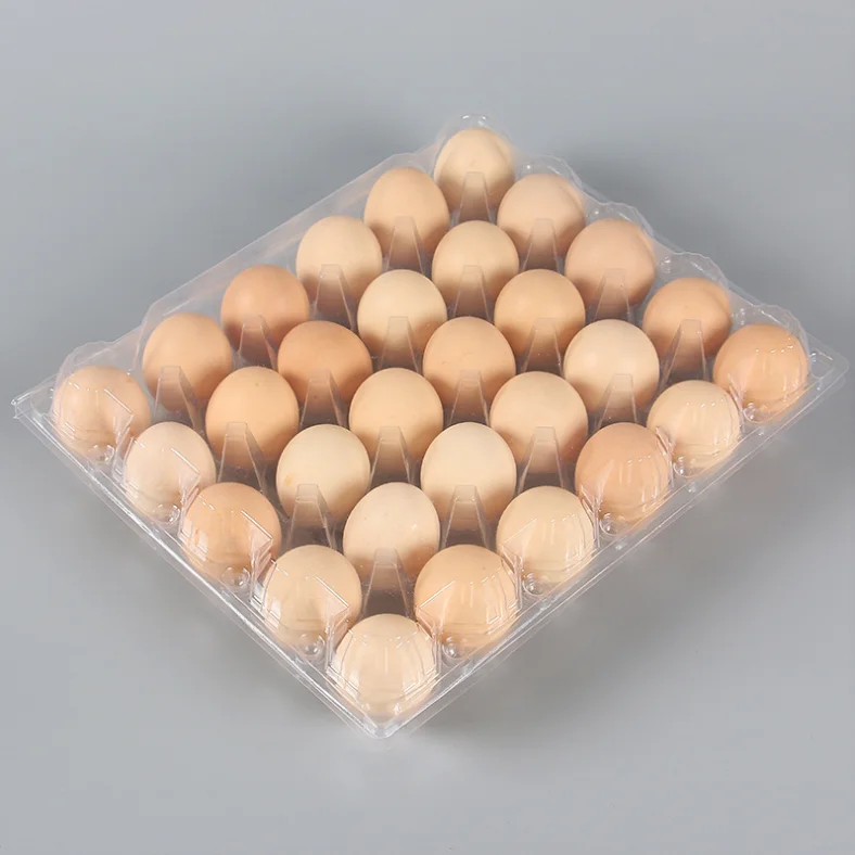 
Factory sales 30 holes pet/rpet egg trays blister packaging cartons boxes covers transparent plastic egg box 