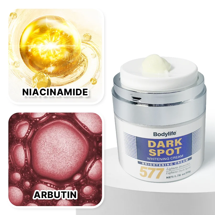 Collagen Vitamin E Pearl Infused Face Cream Pimples Melasma Dark Spots Freckles Removal-Strong Bleaching Whitening Effect