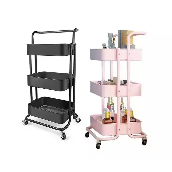 High Quality Multifunctional Carbon Steel Cart Salon Furniture for Beauty Salons and Barber Shops