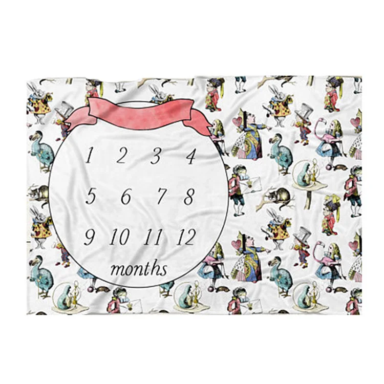 Lvkiss Custom Design Animal Fleece Blanket for Newborns Soft Baby Monthly Milestone Knitted with Microfiber Fill Price