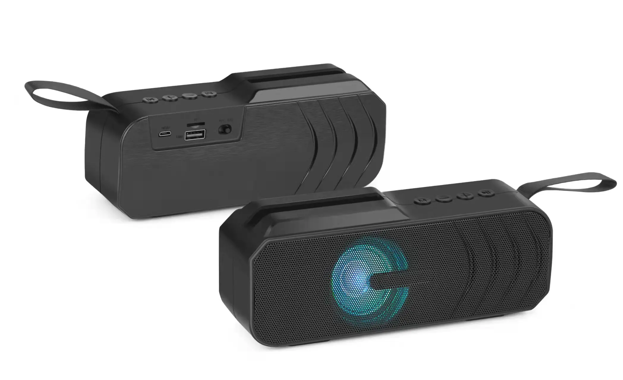 RK66 altavoz portatil led light sound box boombox Portable  blue tooth surround sound speaker outdoor soundbar with subwoofer