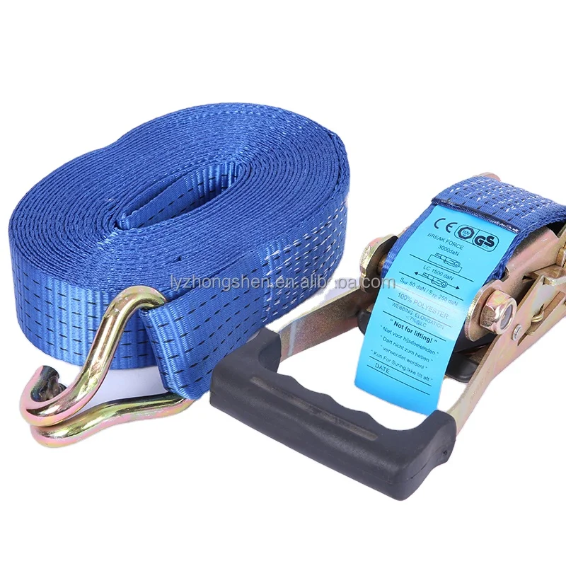 Good price 50 mm Ergo ratchet Straps Tie Down Lashing Strap  truck safety belt  5 ton tie down strap