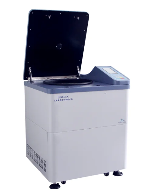 Large capacity floor standing low speed refrigerated centrifuge (blood bank centrifuge)