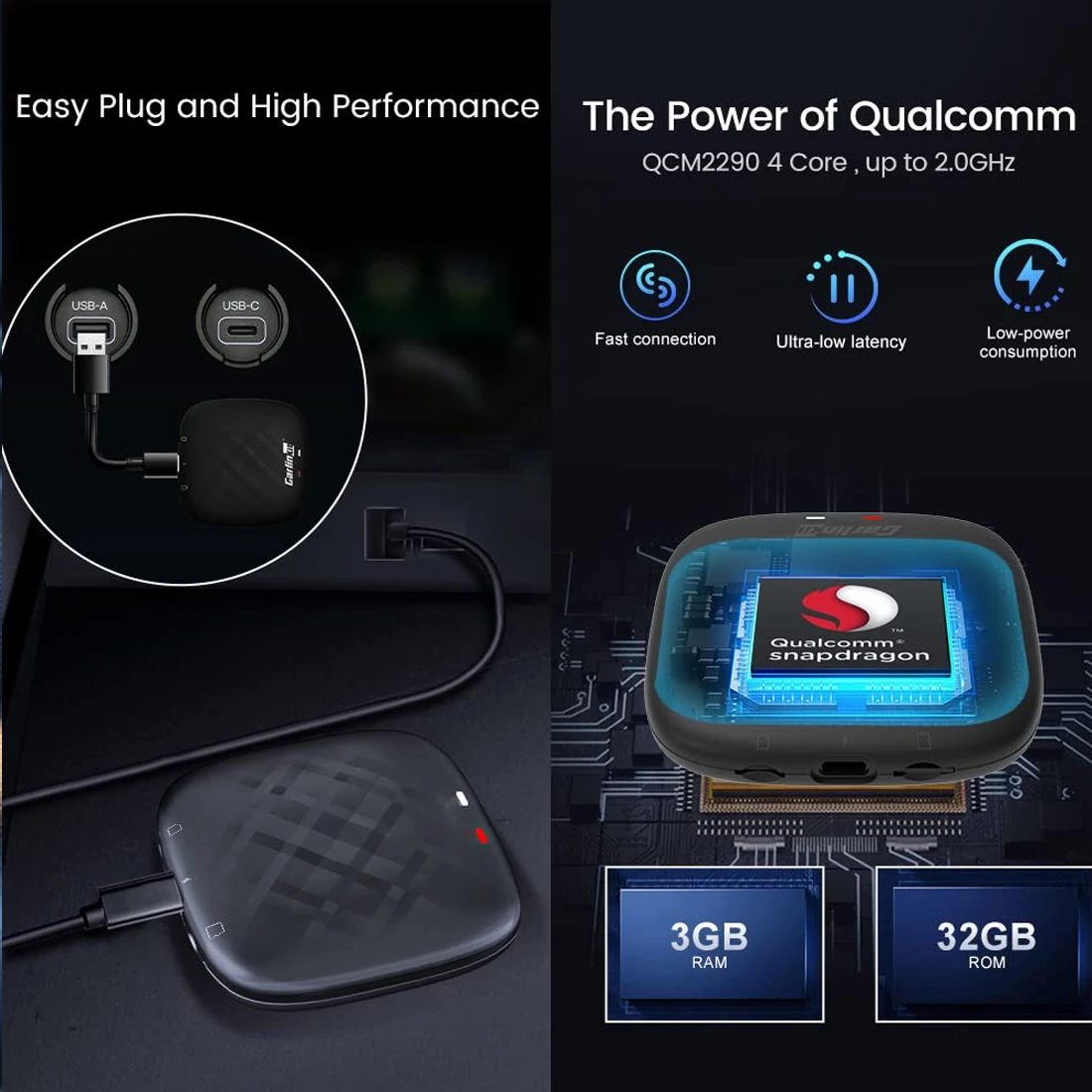 Newset Carlinkit tbox mini Car Smart Box Wireless Carplay Wireless Android Auto Android 11 Carplay Ai Box