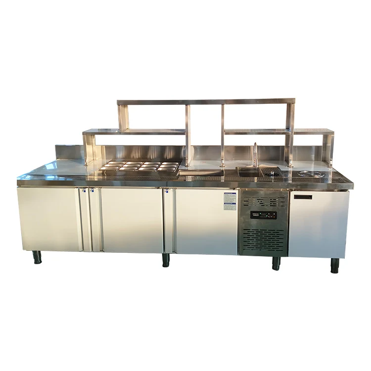 YITUO NEWEST Complete Equipment Refrigerator Working Table Bubble Tea Bar Counter OEM Milk Tea Machine for Bubble Tea Shop