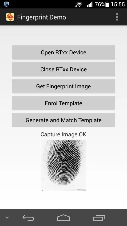 Сканер отпечатков пальцев 500 точек/дюйм Linux/Windows/Android