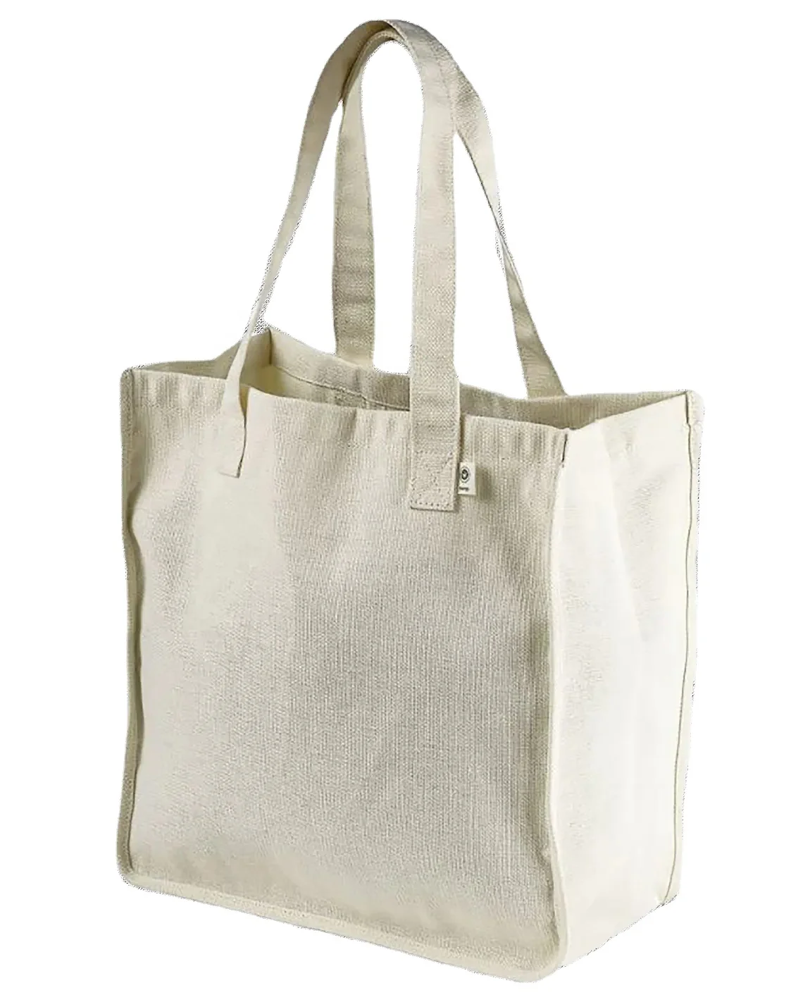 Custom Market Tote Certified Organic Hemp Cotton Blend Reusable Shopping Bags