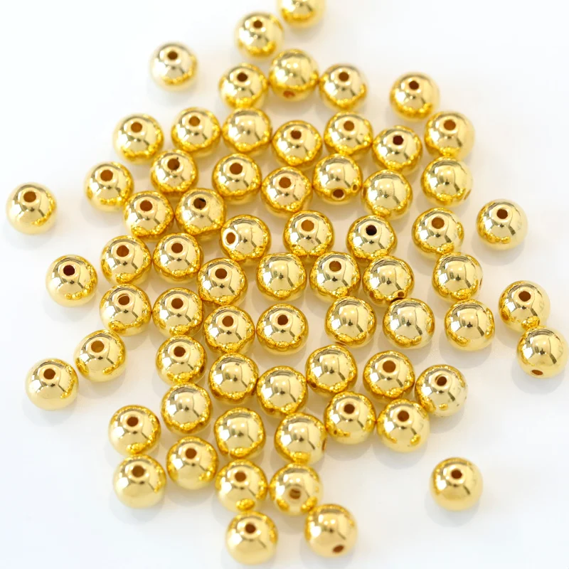 
Hot Sale ABS Plastic Loose Round Pearls Amethyst Beads Decorative Pearl Hair Clip with Holes Designs 