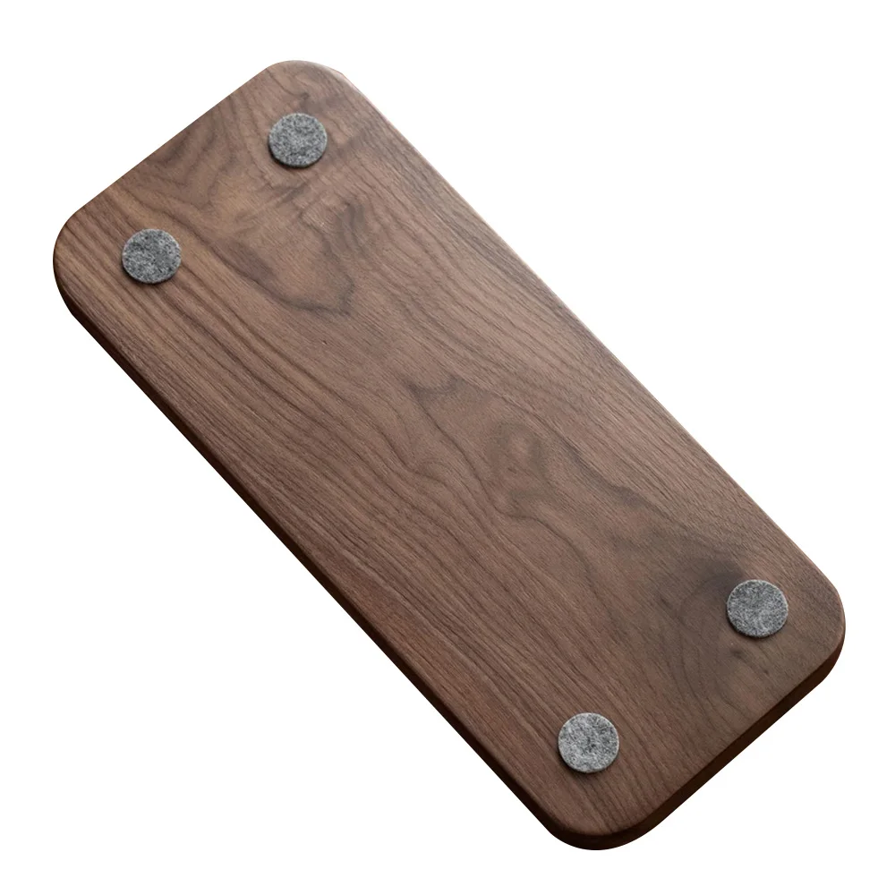 TAOTAOJU Dongguan factory beer serving tray custom solid wood pllate black walnut Jewelry salver wooden tasting tray walnut tray