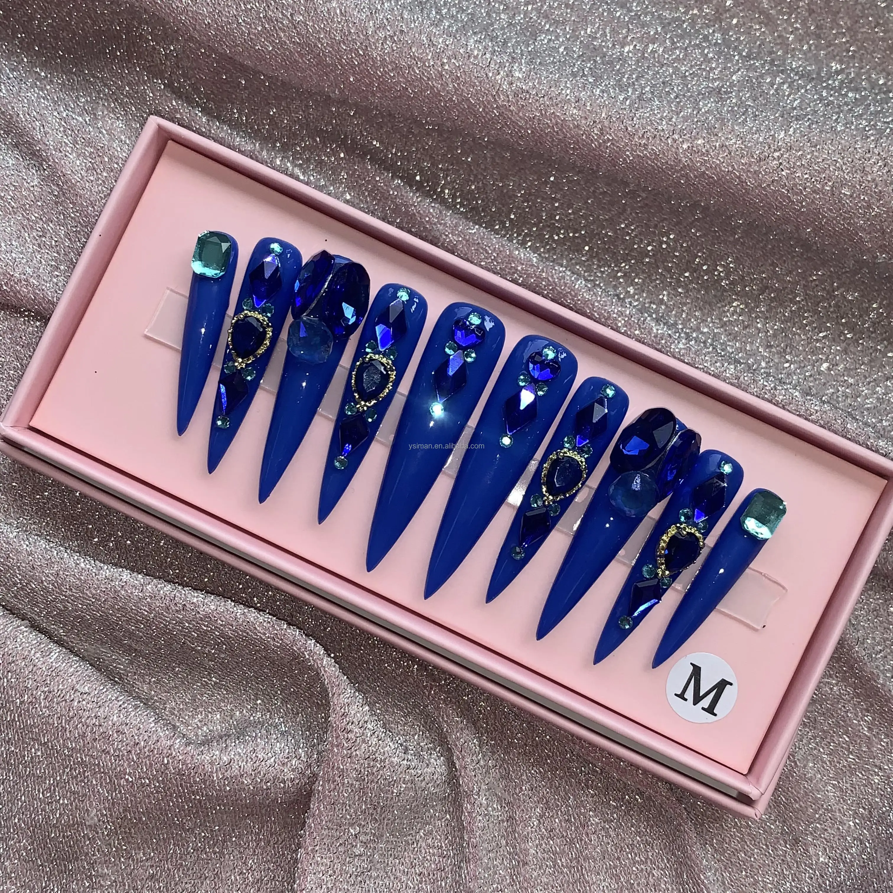 Green and yellow New Arriving OEM Ballerina French press on Nails press on Nails artificial fingernails Art for wom