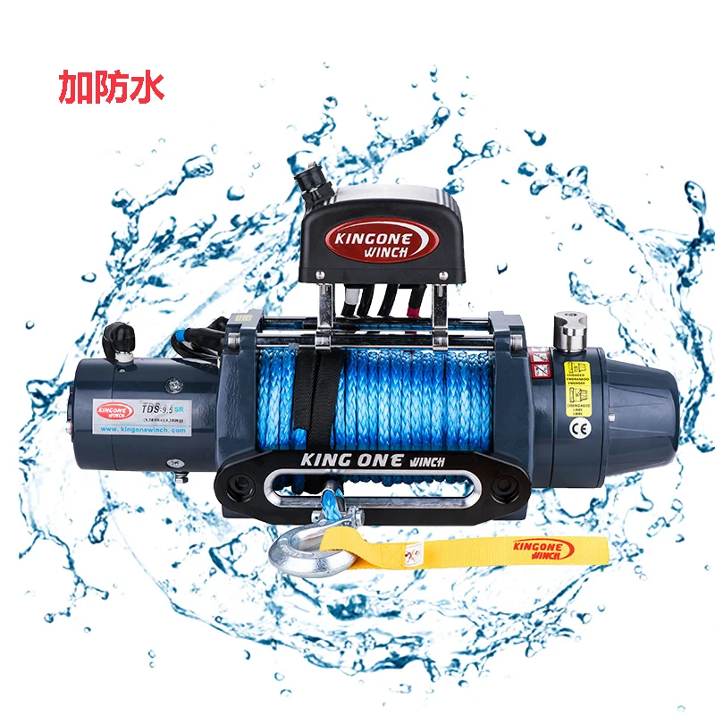 Wholesale 4x4 Car Accessories  12v or 24v 9500lb  electric  Winch with nylon rope