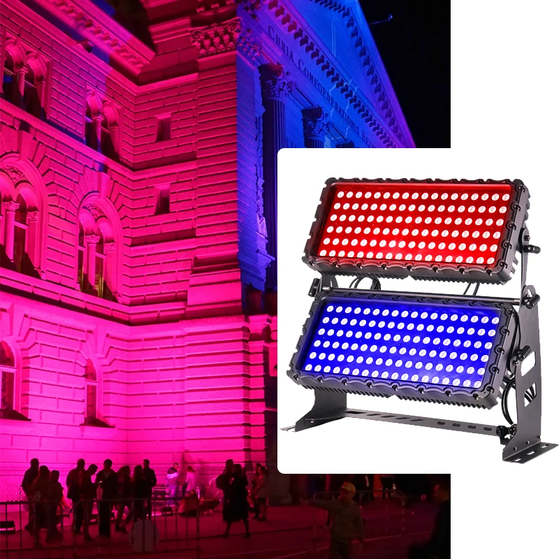 IP65 216*6W LED Wall Washer Light RGBW 4IN1 City Color Light Double Head Wall Washer Light Outdoor