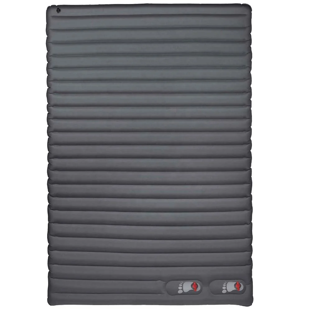 King size outdoor sleeping mat for two people PVC coating Camping air mattress with foot pump outdoor inflatable mat