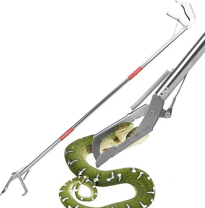 Wholesale High Quality Foldable Clamp Snake Tongs Pest Control Professional Reptile Stainless Steel Handling Tool