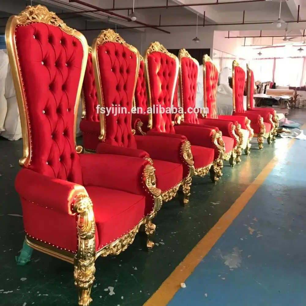 
High back white queen wedding event throne chairs 