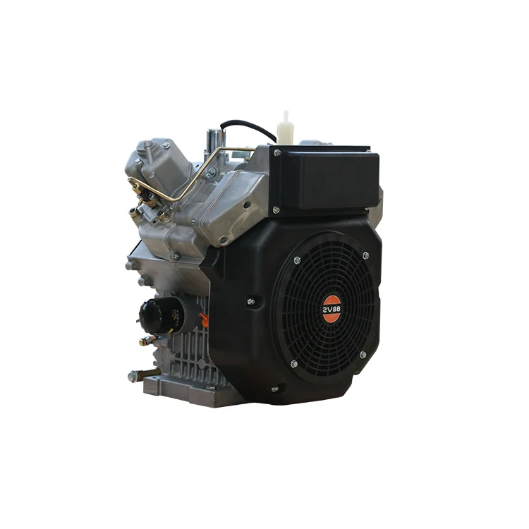 Меньше с низким уровнем выбросов 22hp с воздушным охлаждением 2 циллиндровый 4 штрихов дизельный двигатель с вертикальным валом для мини-джип на пульте управления