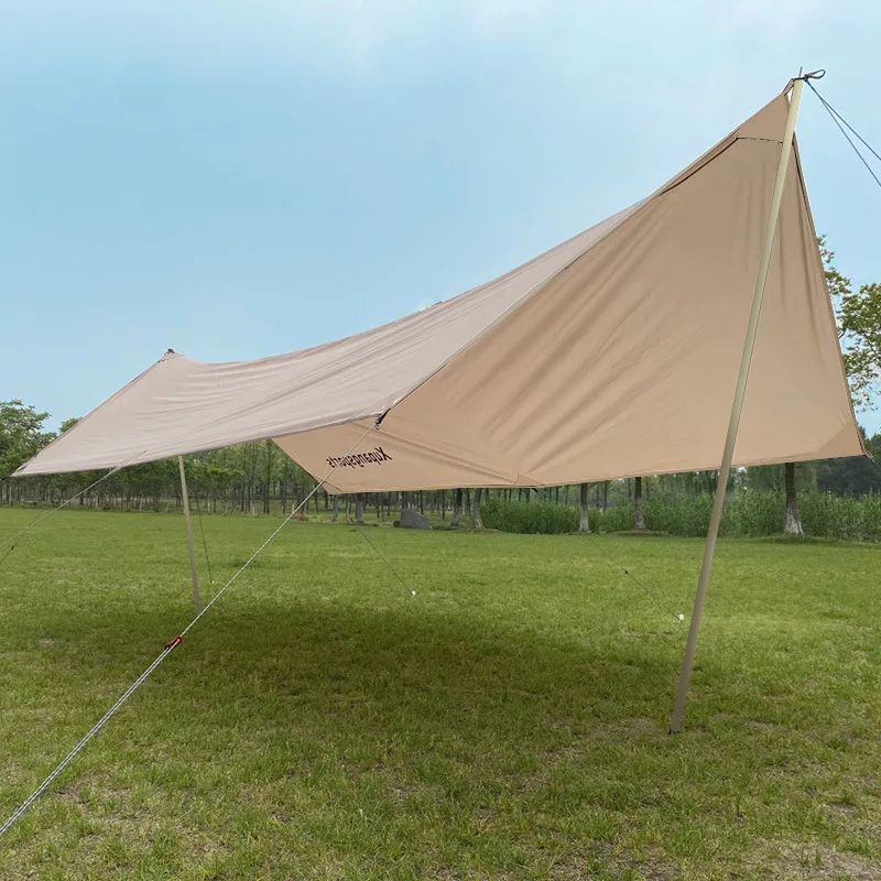 123sports Hot Sales Custom Waterproof Rain Fly Tarp Tent Outdoor Camping Sunshade Awning Tent Sun Shelter Camping Tarp/