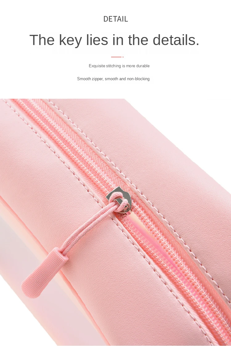 Waterproof Travel Zipper Transparent Wash Toiletry Bag, Matte Clear Cosmetic Makeup Bag With Handle