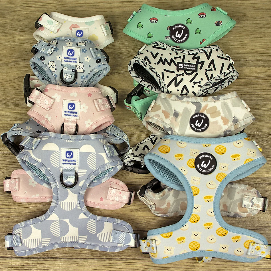 Popular Dog harness Vest  breathable mesh trending design choose reversible adjustable  Pet harnesses
