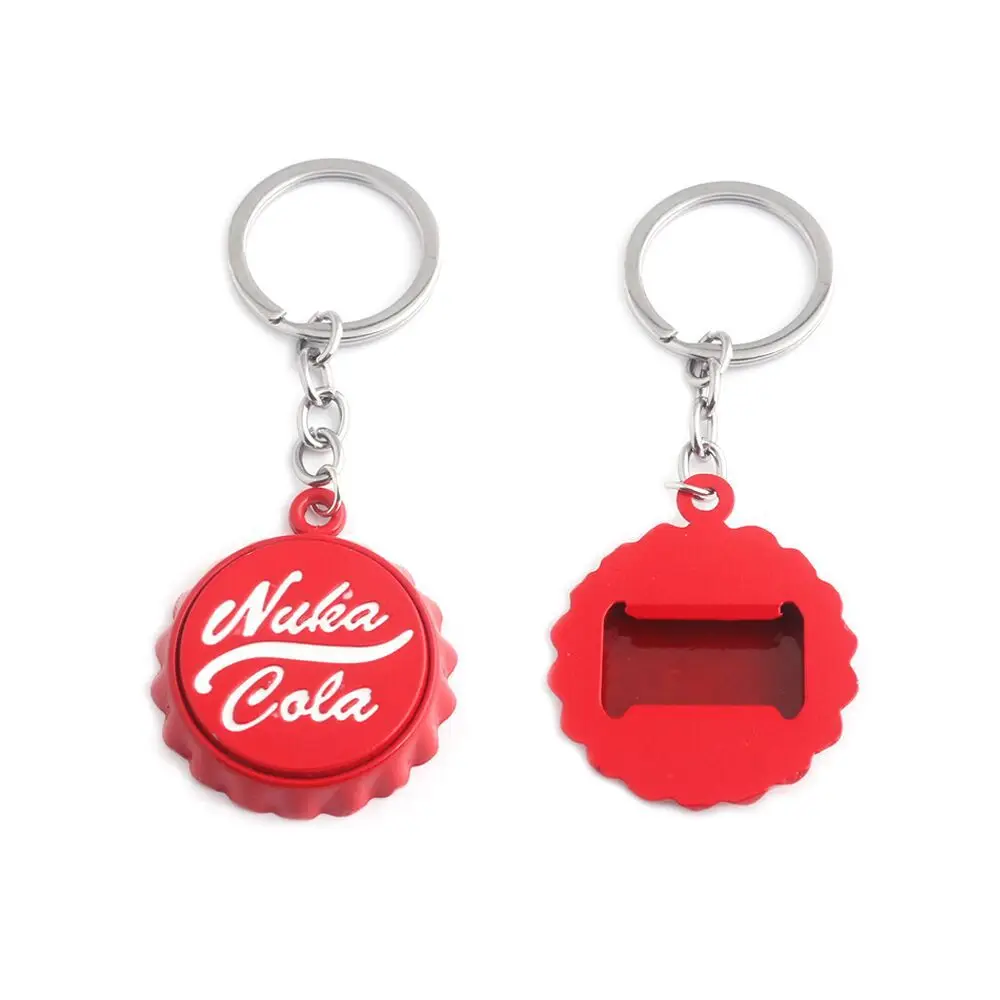 Promotional Game Nuka Cola bottle opener keychain Pendant Pip Boy Jewelry Gift Metal Keyring