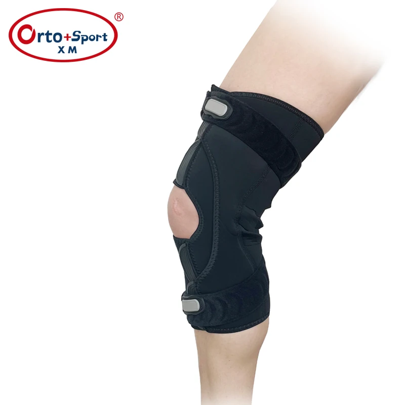 Medical Adjustable Wrap Around OA Knee Brace Breathable Hinged Stabilized Knee Support