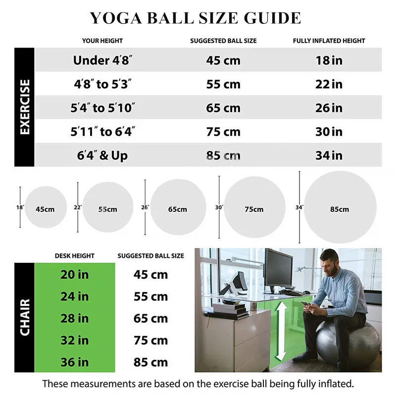 Wholesale Gym Fitness Exercise Balance Pregnancy Birthing Custom Big Size Soft 85cm 25cm 45cm 55cm 65cm 75cm Pilates Yoga Balls