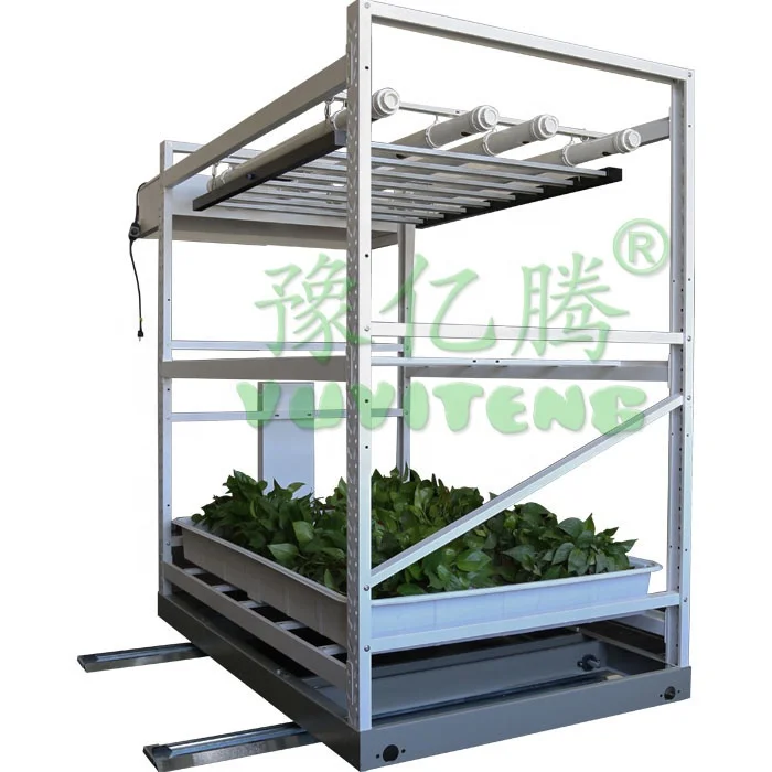 2024 NEW Design Hydroponic Growing Ebb And Flow Trays Multi-layer Rolling Bench Shelves Vertical Grow Table Grow Racks