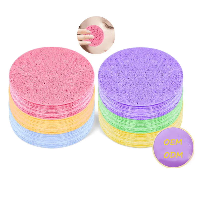 Compressed Spa Facial Puff Sponge Cosmetic Reusable Cellulose Exfoliating Sponge Cellulose Cosmetic Puff for Face Cleaning