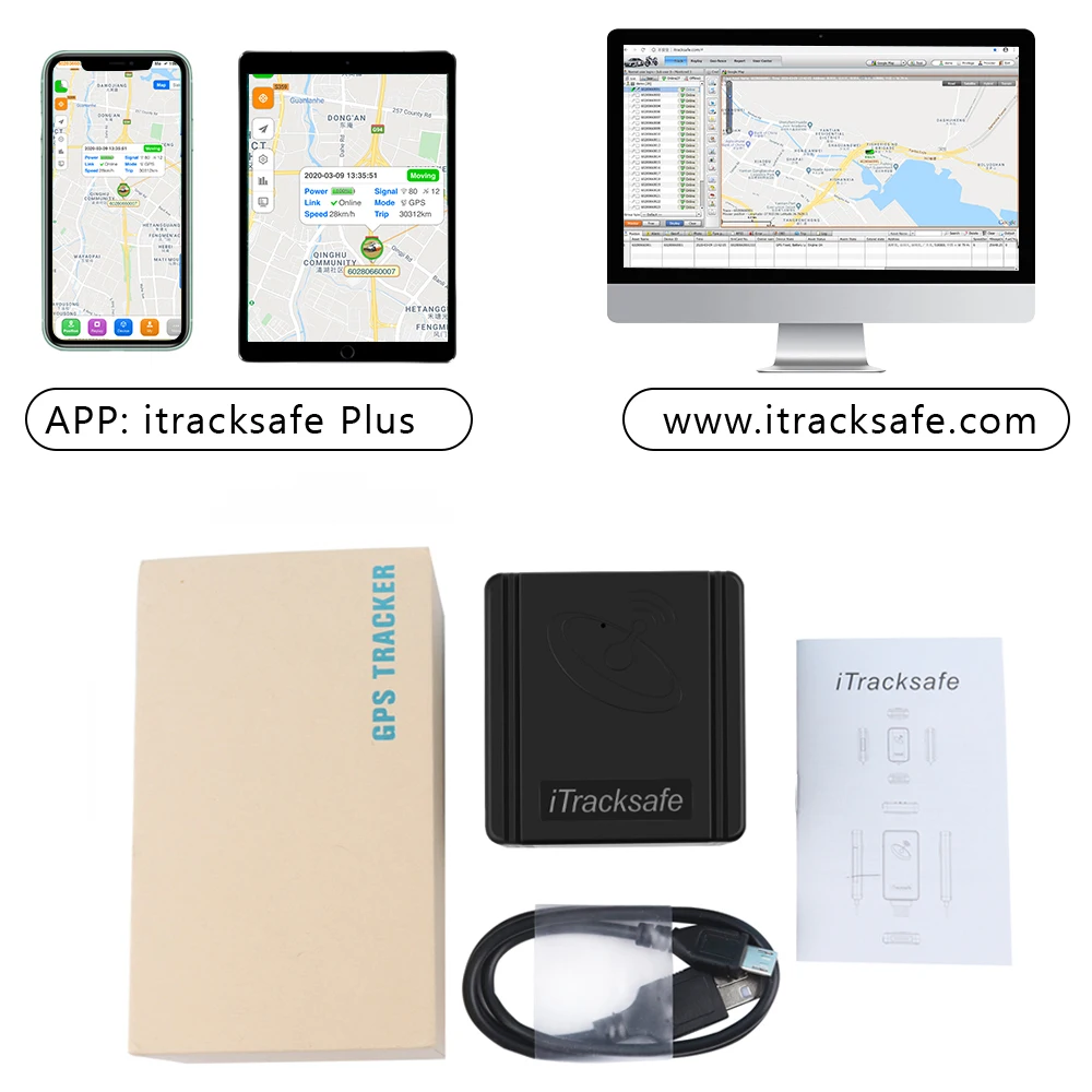 iTracksafe 10000mah best 4g lte mini longlife battery wireless gps car tracker