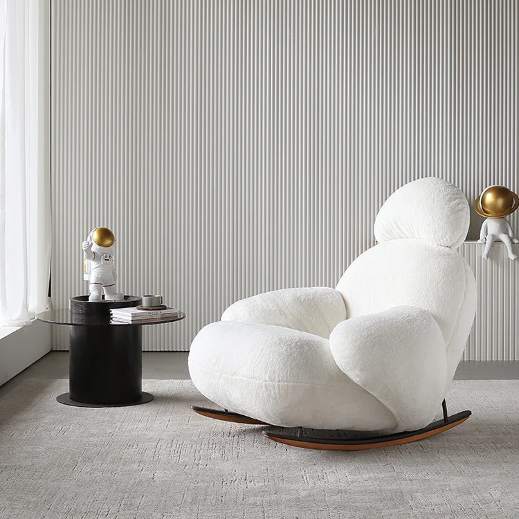 In stock nordic solid wood lounge office chair leisure for livingroom living room