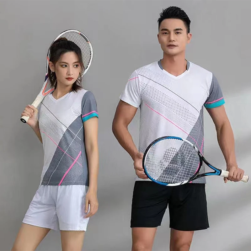 Мужская впитывающая влагу рубашка поло с коротким рукавом Pique Golf Badminton Tennis Jersey принтом униформа