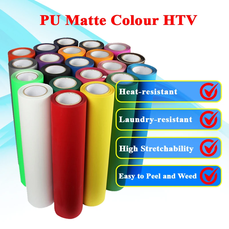 Easyweed Heat Transfer Film Vinyl PU Textile Film Hot Fix Transfer for Clothing PU Flexible Stretchable