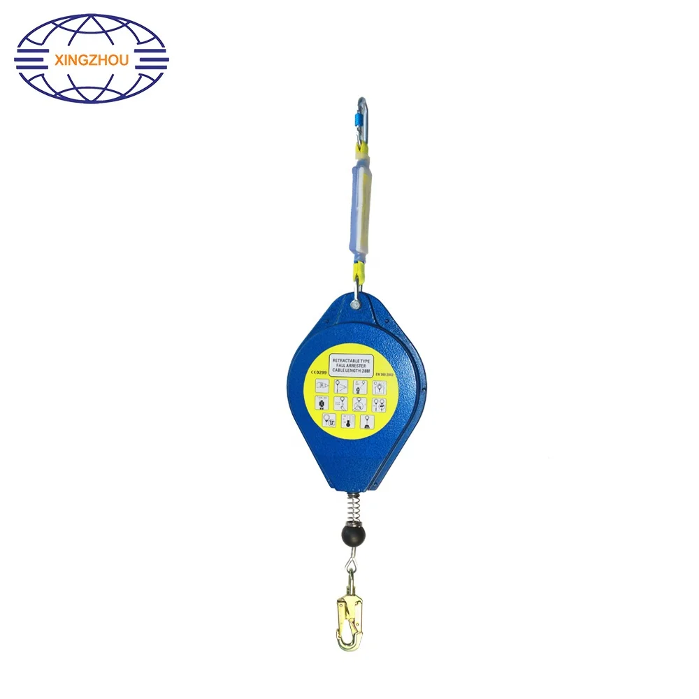 Long Service Time High Quality Loomed Cable Climbing Retractatable Lifeline for Rescue Retractable Lifeline