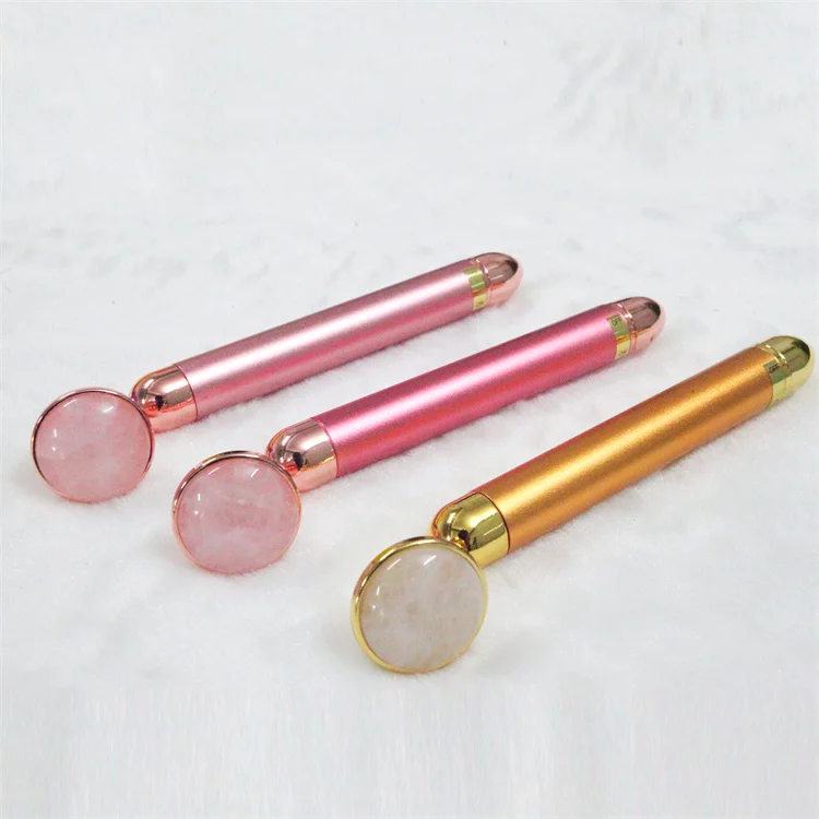 Розовый кварц, Нефритовый ролик для лица, оптовая продажа, ролик для лица, розовое золото, натуральная распродажа, высококачественный подарок