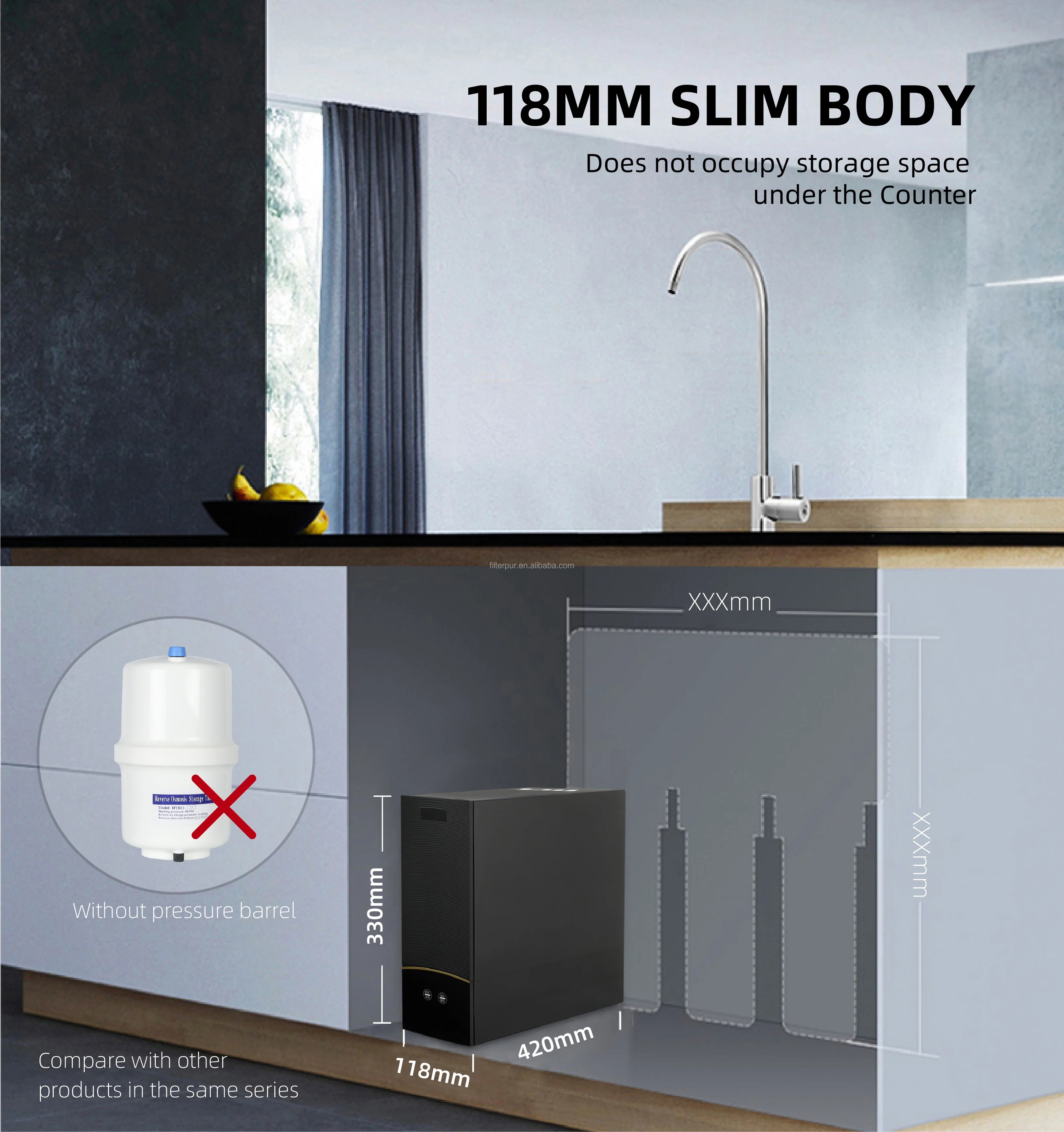 Manufacturer New design 600G Smart household water purifier ro water purifier