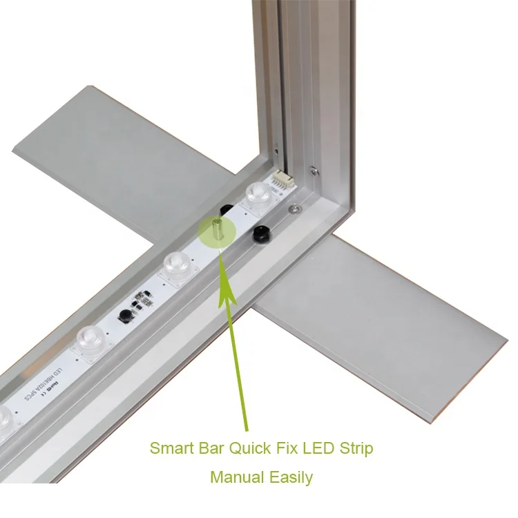 3x6ft Promotional Quick Install Aluminum Light Weight Reusable Trade Show Expo Stand Fair Exhibition Booth LED Backlit Display