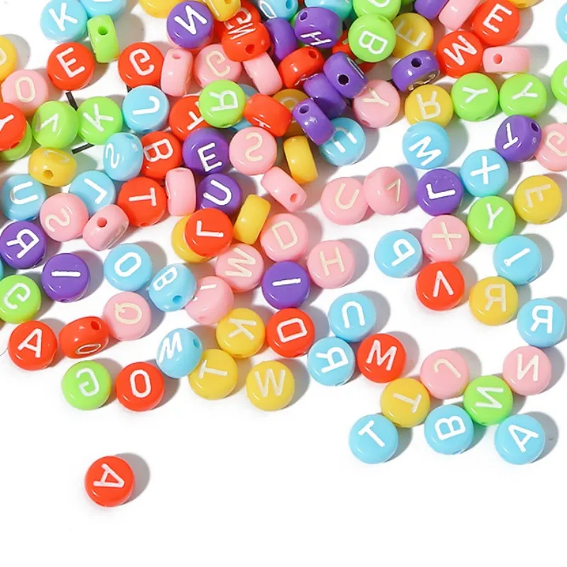 Alphabet Letter Beads Mixed a to Z Number Pattern Spacer Loose Beads Acrylic Bracelet Necklace Making for Jewelry Making
