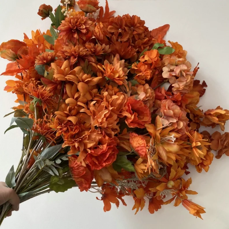 Other Wedding Supplies Centerpieces & Table Decorations Real Touch Artificial Silk Red Roses Flowers Coated Center Piece Outdoor