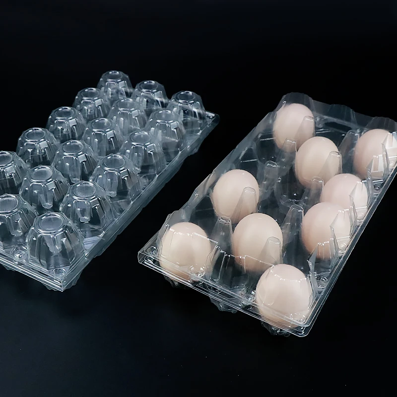 Hot selling recyclable egg roll box shape egg plastic big chicken egg packing tray