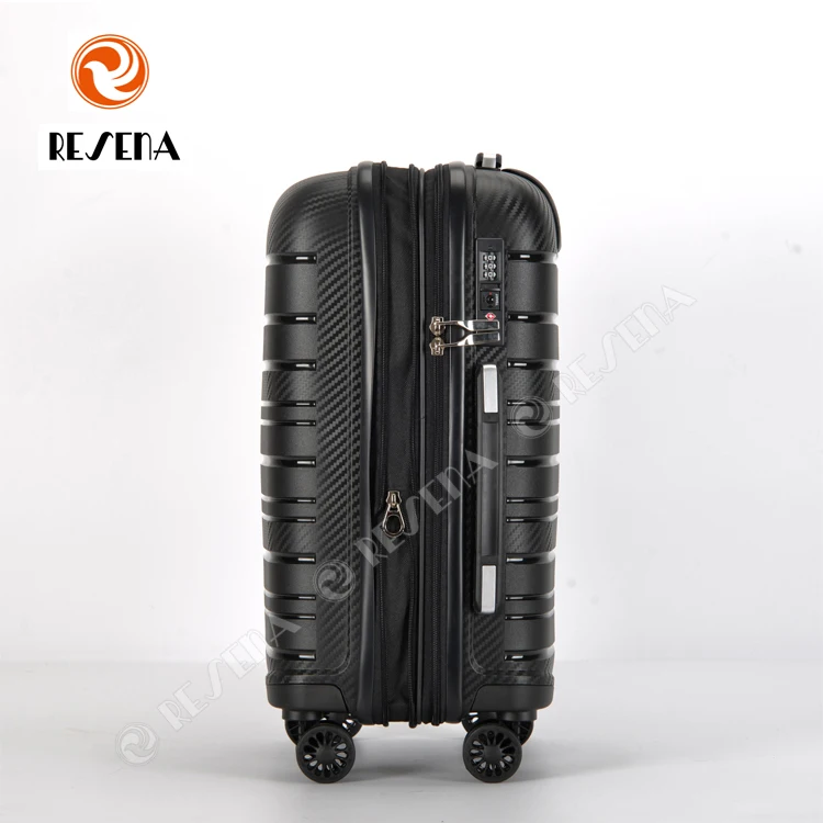 100% Pru pp hard shell Travel luggage with polypropylene PP Equipaje luggage trolley