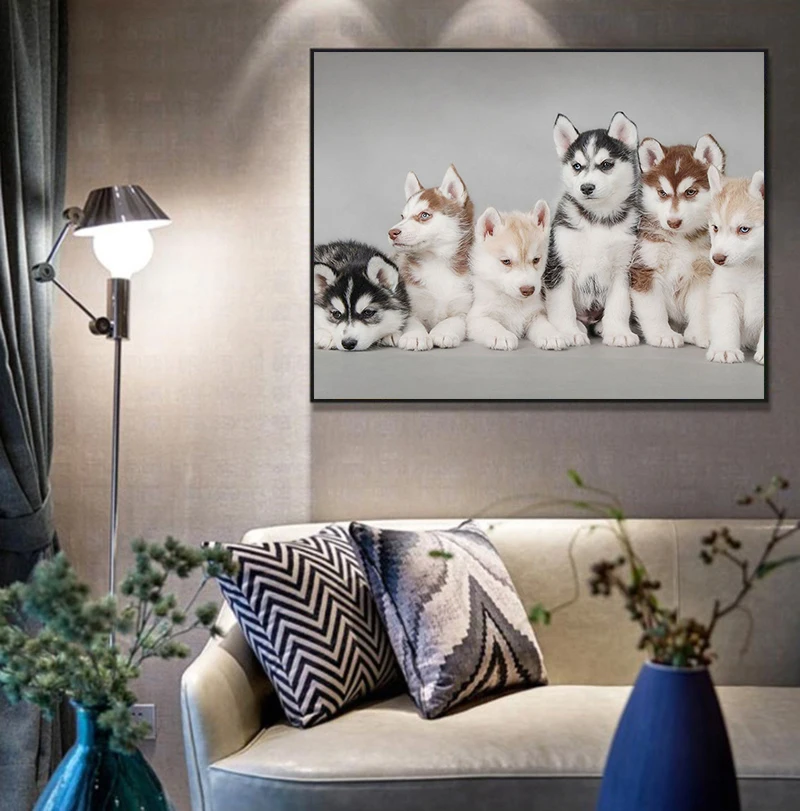 
Handmade Art Painting Dog Cross Stitch Mosaic 5d Diy Crystal Diamond Painting Full Drill 