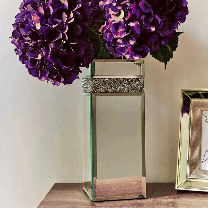 Belleworks Vase Suppliers Large Table Top Silver Mirror Mosaic Vases Silver Mirror Mosaic Vases